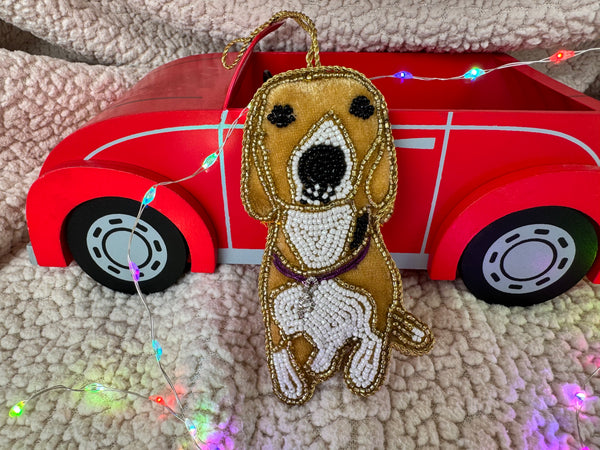 Handmade ornaments to support Camp Cocker Rescue!